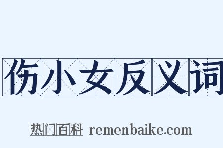 伤小女反义词是什么意思的图片